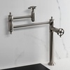 image:imageKingston KS3703RKZ Deck Mount Pot Filler Faucet Antique BrassBrushed Nickel