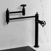 image:imageKingston KS3703RKZ Deck Mount Pot Filler Faucet Antique BrassMatte Black