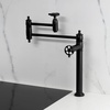 image:imageKingston KS3703RKZ Deck Mount Pot Filler Faucet Antique BrassMatte Black