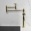 image:imageKingston KS3703RKZ Deck Mount Pot Filler Faucet Antique BrassPolished Brass