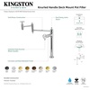 image:imageKingston KS3703RKZ Deck Mount Pot Filler Faucet Antique BrassPolished Chrome