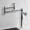 image:imageKingston KS3703RKZ Deck Mount Pot Filler Faucet Antique BrassPolished Chrome