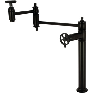 image:imageKingston KS3703RKZ Deck Mount Pot Filler Faucet Antique BrassMatte Black