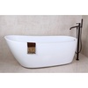 image:imageKINGSTON BRASS VTRS592928 59Inch Contemporary Freestanding Acrylic Bathtub White68 Inch