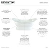 image:imageKingston Brass Aqua Eden VCT7D723130 Cast Iron Double Slipper Pedestal Bathtub with 7Inch Centers Faucet Drillings 72Inch White