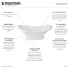 image:imageKingston Brass Aqua Eden VCTND723130 Cast Iron Double Slipper Pedestal Bathtub without Faucet Drillings 72Inch WhiteWhite