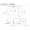 image:imageKingston KRTRS5732138AL Slipper Freestanding Tub Brushed NickelBrushed Brass