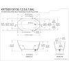image:imageKingston KRTSS5130130AL Single Slipper Freestanding Tub Matte BlackMatte Black