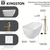 image:imageKingston KRTSS5130130AL Single Slipper Freestanding Tub Matte BlackMatte Black