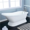 image:imageKingston VCT7D663028 Cast Iron DShaped Pedestal TubWhite