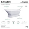 image:imageKingston VCT7D663028 Cast Iron DShaped Pedestal TubWhite