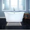image:imageKingston VCTDS723129 Iron Oval Double Slipper Pedestal Tub White
