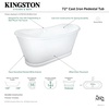 image:imageKingston VCTDS723129 Iron Oval Double Slipper Pedestal Tub White