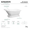 image:imageKingston VCTND663028 Cast Iron DShaped Pedestal TubWhite