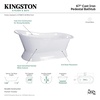 image:imageKingston VCTND673128 67 Cast Iron Single Slipper Pedestal TubWhite