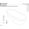 image:imageKingston VRTOV713422WG Freestanding Tub Glossy WhiteMatte GrayGlossy WhiteMatte Gray