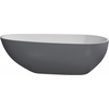 image:imageKingston VRTOV713422WG Freestanding Tub Glossy WhiteMatte GrayGlossy WhiteMatte Gray