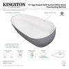 image:imageKingston VRTOV713422WG Freestanding Tub Glossy WhiteMatte GrayGlossy WhiteMatte Gray