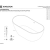 image:imageKingston VRTRS573224 Double Slipper Freestanding Tub Matte WhiteMatte White