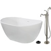 image:imageKingston KRTRS5732138AL Slipper Freestanding Tub Brushed NickelBrushed Nickel