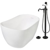 image:imageKingston KRTSS5130130AL Single Slipper Freestanding Tub Matte BlackMatte Black
