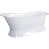 image:imageKingston VCT7D673128 67 Cast Iron Single Slipper Pedestal TubWhite