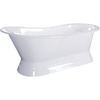 image:imageKingston VCTND673128 67 Cast Iron Single Slipper Pedestal TubWhite