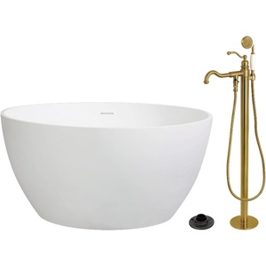 image:imageKingston KRTRO4545136AL Freestanding Tub Polished NickelBrushed Brass