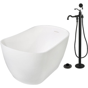 image:imageKingston KRTSS5130130AL Single Slipper Freestanding Tub Matte BlackMatte Black
