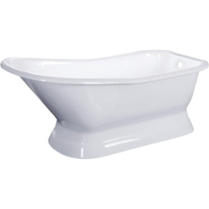 image:imageKingston VCT7D663028 Cast Iron DShaped Pedestal TubWhite