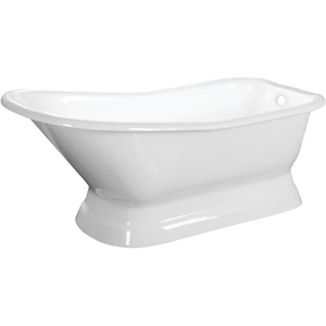 image:imageKingston VCTND663028 Cast Iron DShaped Pedestal TubWhite