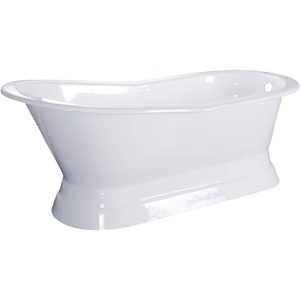 image:imageKingston VCTND673128 67 Cast Iron Single Slipper Pedestal TubWhite