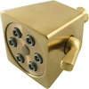 image:imageKingston K230A8 Square Jet Spray Brass Shower Head Brushed NickelBrushed Brass