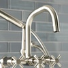 image:imageKingston AE8401DX DeckMount Clawfoot Tub Faucet Polished ChromeBrushed Brass