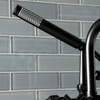 image:imageKingston AE8401DX DeckMount Clawfoot Tub Faucet Polished ChromeMatte Black