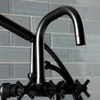 image:imageKingston AE8401DX DeckMount Clawfoot Tub Faucet Polished ChromeMatte Black