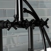 image:imageKingston AE8401DX DeckMount Clawfoot Tub Faucet Polished ChromeMatte Black