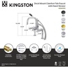 image:imageKingston AE8401DX DeckMount Clawfoot Tub Faucet Polished ChromePolished Chrome