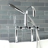 image:imageKingston AE8401DX DeckMount Clawfoot Tub Faucet Polished ChromePolished Chrome