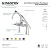 image:imageKingston Brass AE8107DL Deck Mount Tub Filler with Hand Shower Brushed BrassOil Rubbed Bronze
