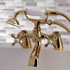image:imageKingston KS267PN DeckMount Clawfoot Tub Faucet Polished NickelPolished Brass