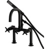 image:imageKingston AE8401DX DeckMount Clawfoot Tub Faucet Polished ChromeMatte Black