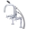 image:imageKingston AE8401DX DeckMount Clawfoot Tub Faucet Polished ChromePolished Chrome