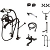 image:imageKingston Brass CCK5172AX 7Inch Center Rigid Free Standing Clawfoot Tub Filler Combo Polished BrassOil Rubbed Bronze