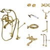 image:imageKingston Brass CCK5172AX 7Inch Center Rigid Free Standing Clawfoot Tub Filler Combo Polished BrassPolished Brass