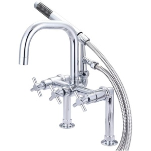 image:imageKingston AE8401DX DeckMount Clawfoot Tub Faucet Polished ChromePolished Chrome