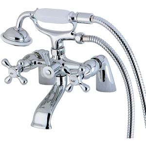image:imageKingston KS267PN DeckMount Clawfoot Tub Faucet Polished NickelPolished Chrome