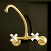 image:imageKingston Brass KS614SB 2Handle Wall Mount Kitchen Faucet Brushed BrassBrushed Brass