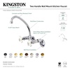 image:imageKingston Brass KS614SB 2Handle Wall Mount Kitchen Faucet Brushed BrassBrushed Brass