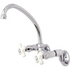 image:imageKingston Brass KS614SB 2Handle Wall Mount Kitchen Faucet Brushed BrassPolished Chrome